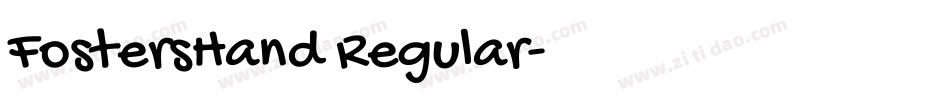 FostersHand Regular字体转换